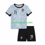 Camisolas de futebol Portugal Joao Felix 11 Criança Equipamento Alternativa Euro 2024 Manga Curta